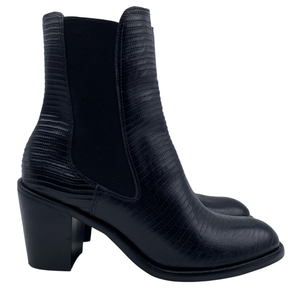 Matisse Womens Shoes Mesmerize Heeled Boots Sz 8 Black Leather Sleek Casual Chic - Picture 2 of 11